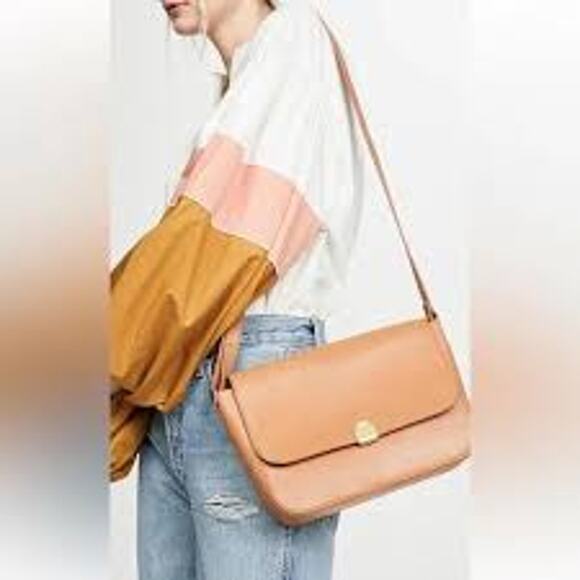 Madewell Handbags - MADEWELL The Abroad Shoulder Bag Crossbody Purse in Faded Birch Leather